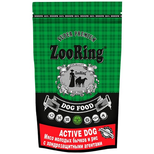 ZooRing Active Dog (Актив Дог) мясо молодых бычков и рис, 2 кг. фото