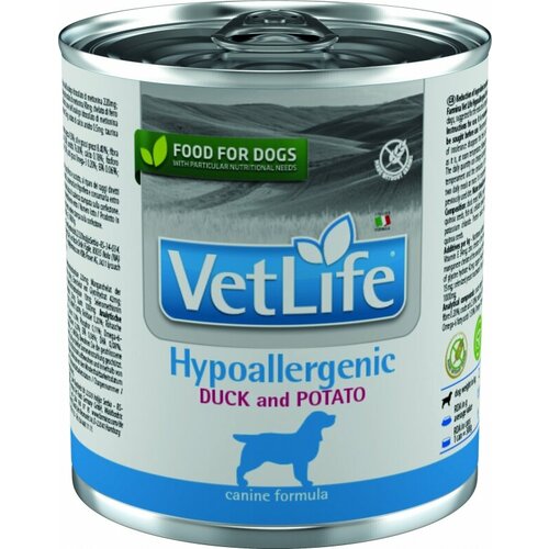 Vet Life Dog Hypoallergenic с уткой и картофелем диетический влажный корм для собак с пищевой аллергией 0,3кг фото