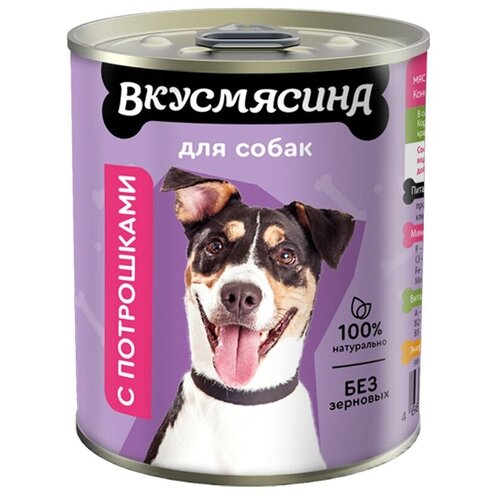 Влажный корм для собак Вкусмясина беззерновой, ягненок 1 шт. х 340 г фото