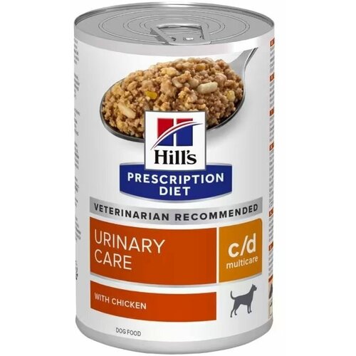 Влажный корм для собак Hill's Влажный корм Hill's Prescription Diet c/d Multicare, диетический рацион с курицей 1 уп. х 1 шт. х 370 г фото