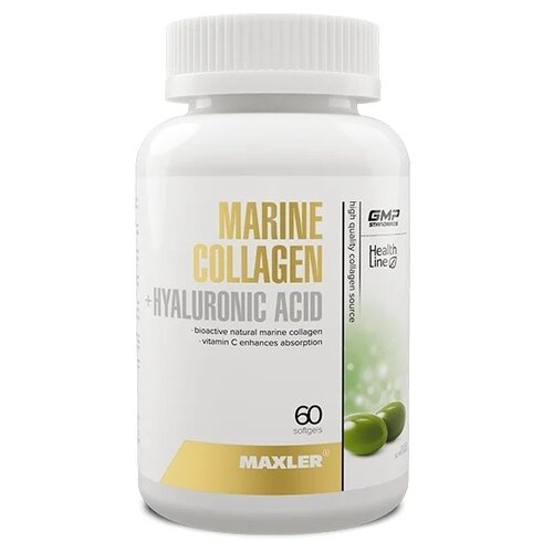 фото Maxler Marine Collagen + Hyaluronic Acid капс., 100 г, 60 шт., купить за 1588 руб онлайн