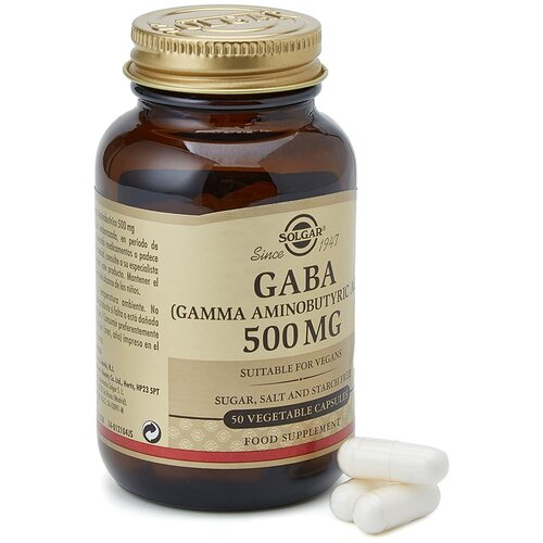 Solgar GABA 500 mg Vegetable Capsules, 50 капс. фото