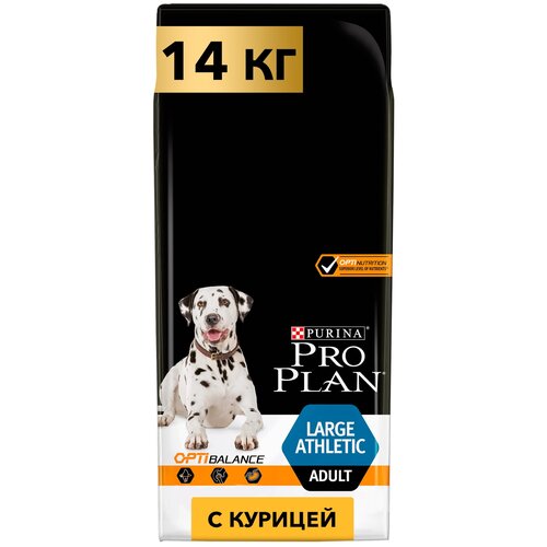 Сухой корм PRO PLAN® для взрослых собак крупных пород с атлетическим телосложением, с высоким содержанием курицы 14 кг фото