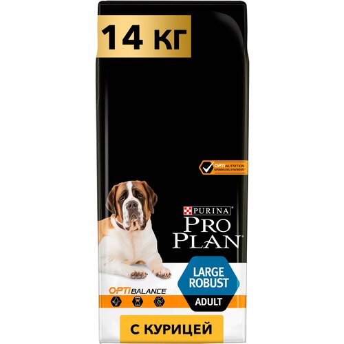 Сухой корм PRO PLAN® для взрослых собак крупных пород с мощным телосложением, с высоким содержанием курицы 14 кг фото