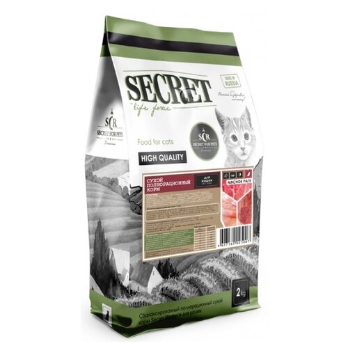 Сухой корм для кошек Secret for Pets мясное рагу 2000 г (кусочки в соусе) фото