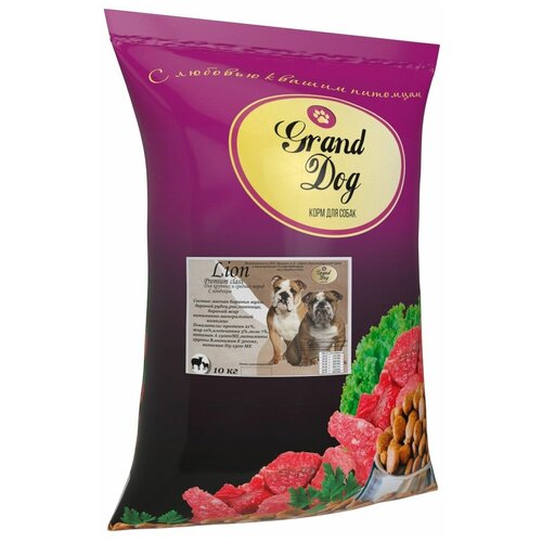 Корм сухой для собак Гранд Дог Grand Dog Lion Premium с Ягненком для средних и крупных пород 10кг фото