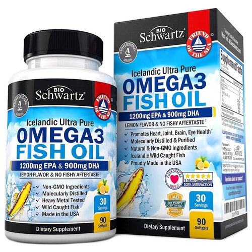 Капсулы BioSchwartz Omega 3 Fish Oil 1200mg EPA & 900mg DHA, 0.2 г, 90 шт. фото