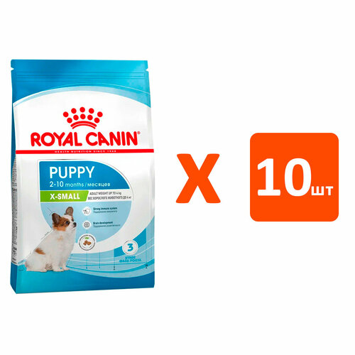 Сухой корм ROYAL CANIN X-SMALL PUPPY для щенков маленьких пород (0,5 кг х 10 шт) фото