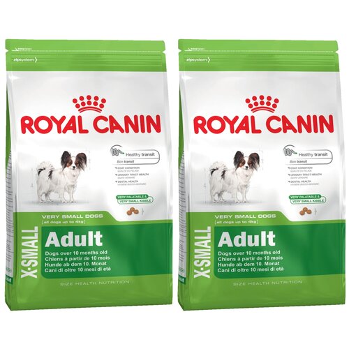 Сухой корм для собак Royal Canin X-Small Adult 1 уп. х 2 шт. х 1500 г (для мелких и карликовых пород) фото