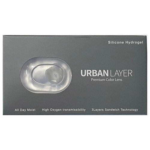 Контактные линзы Urban Layer Color Lens D 14.0, 2 шт., R 8,6, D -0,5, Cloud R Gray, 1 уп. фото