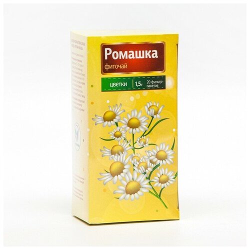 Vitamuno Фиточай Ромашка Vitamuno для взрослых, 20 фильтр-пакетов по 1.5 г фото