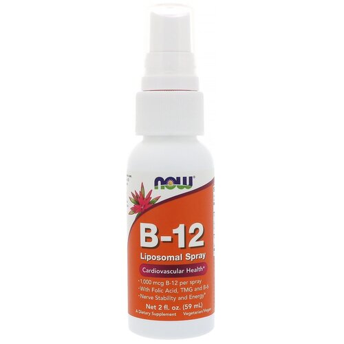 Спрей NOW B-12 Liposomal Spray, 100 г, 59 мл фото