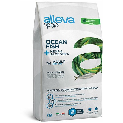 Сухой корм ALLEVA Holistic Adult Ocean Fish Mini для взрослых собак мелких пород, 2 кг. фото