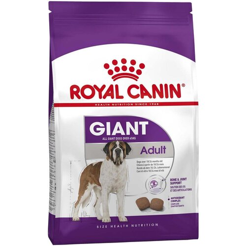 Сухой корм для собак Royal Canin Giant, для здоровья костей и суставов 1 уп. х 2 шт. х 4000 г (для крупных пород) фото