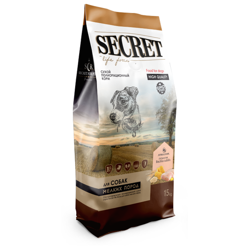 Сухой корм для собак Life Force Secret for Pets курица и злаки 1 уп. х 1 шт. х 15000 г (для мелких пород) фото