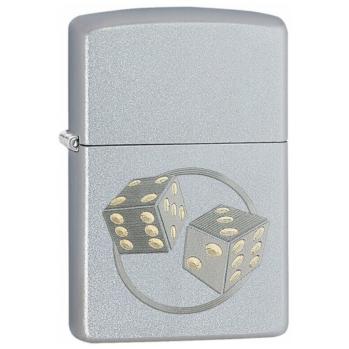 Зажигалка ZIPPO Classic с покрытием Satin Chrome, латунь/сталь, серебристая, матовая, 38x13x57 мм фото