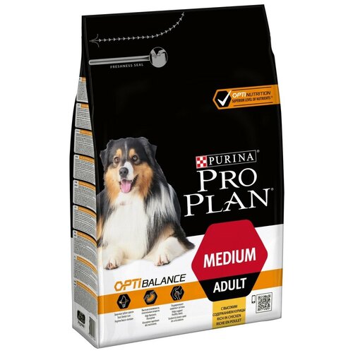 Purina Pro Plan Adult Medium сухой корм для взрослых собак средних пород с курицей и рисом - 18 кг фото