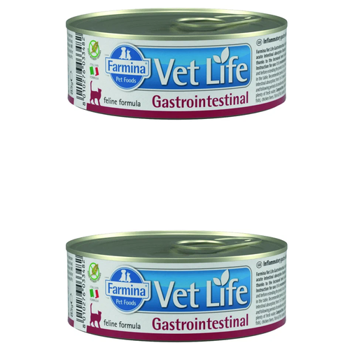 Влажный корм для кошек Farmina Vet Life Gastrointestinal при проблемах с ЖКТ 2 шт. х 85 г (паштет) фото