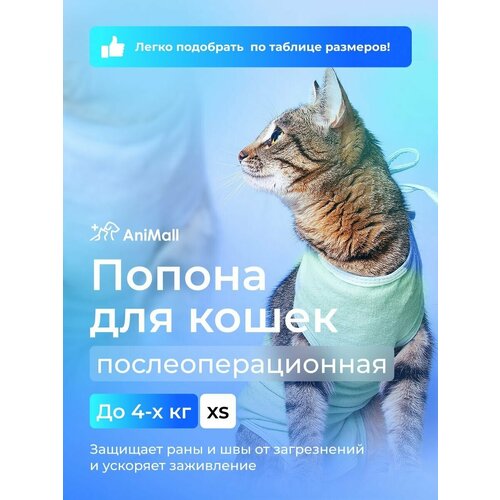 Попона для кошек послеоперационная до 4 кг AniMall фото