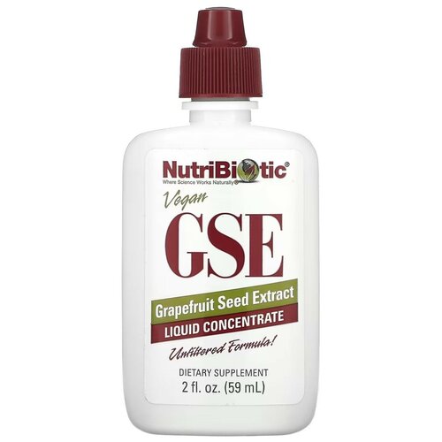 Капли NutriBiotic GSE Grapefruit Seed Extract, 110 г, 59 мл фото