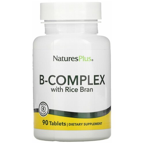 NaturesPlus B-Complex with Rice Bran (Б-Комплекс с рисовыми отрубями) 90 таблеток (NaturesPlus) фото