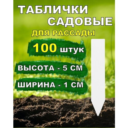 Таблички садовые для растений и рассады 5*1см 100 штук фото