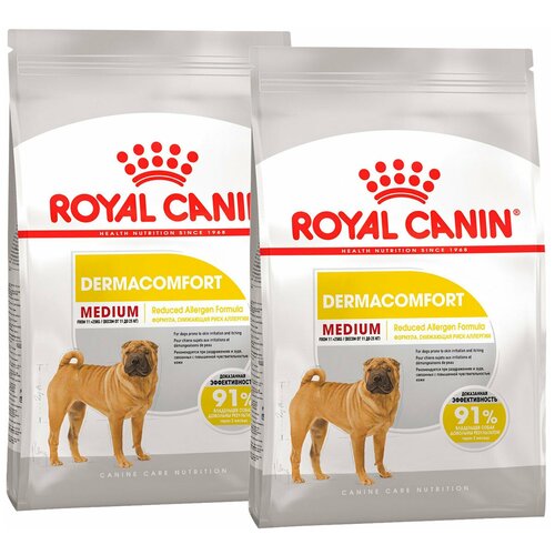 ROYAL CANIN MEDIUM DERMACOMFORT для взрослых собак средних пород при аллергии (3 + 3 кг) фото