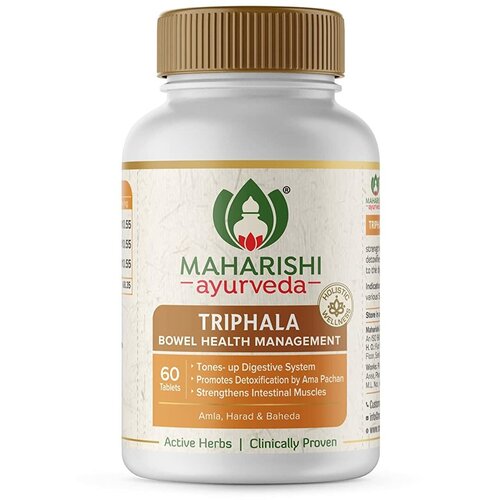 Трифала Maharishi Ayurveda Triphala, 3 шт по 60 г, 1000 ME, 180 шт, 3 уп. фото