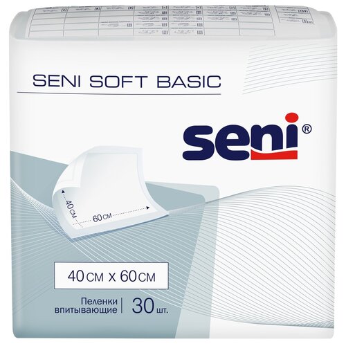 Пеленки Seni Soft Basic впитывающие одноразовые медицинские 40 x 60 30 шт. фото