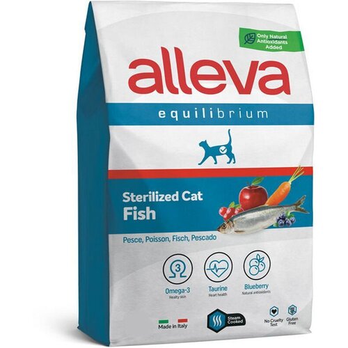 Сухой корм ALLEVA Equilibrium Sterilized Fish для взрослых кошек кастрированных/стерилизованных с рыбой (400 г х 2 шт.) фото