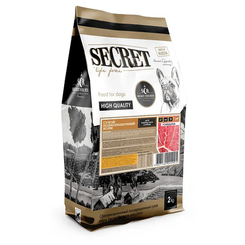 Сухой корм для собак Secret for Pets Life Force, говядина (для всех пород) 1 уп. х 1 шт. х 2000 г фото