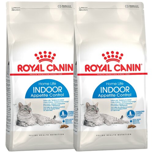 ROYAL CANIN INDOOR APPETITE CONTROL диетический для взрослых кошек живущих дома (0,4 + 0,4 кг) фото