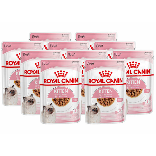 ROYAL CANIN KITTEN для котят в соусе пауч 85 гр 85 гр х 10 шт фото