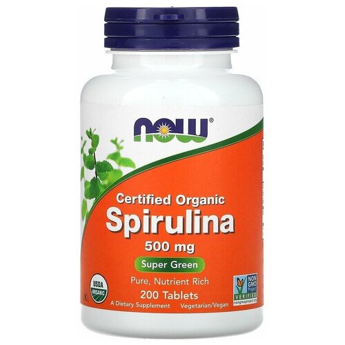 NOW Spirulina 500 mg 500 таблеток фото