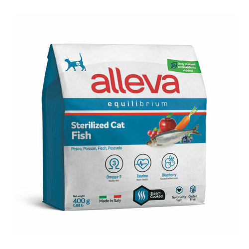 ALLEVA EQUILIBRIUM STERILIZED Сухой корм для стерилизованных кошек с Рыбой фото