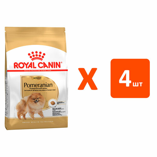 ROYAL CANIN POMERANIAN ADULT для взрослых собак померанский шпиц NEW 0,5 кг х 4 шт фото