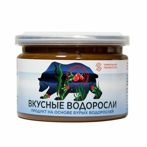 NativBio. Вкусные водоросли с ягодами брусники - продукт здорового питания из водоросли фукус. (Органические витамины, морской йод, макро-микроэлементы), 300 гр фото