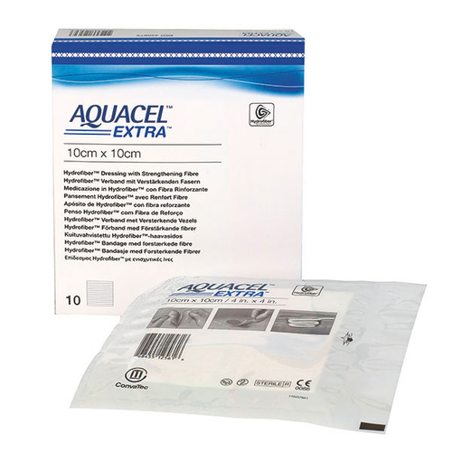 Convatec Aquacel Extra Повязка Аквасель Экстра с усиленным волокном Гидрофайбер, 10х10 см фото