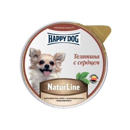 Влажный корм для собак Happy Dog NaturLine, при чувствительном пищеварении, телятина, сердце 1 уп. х 1 шт. х 125 г фото