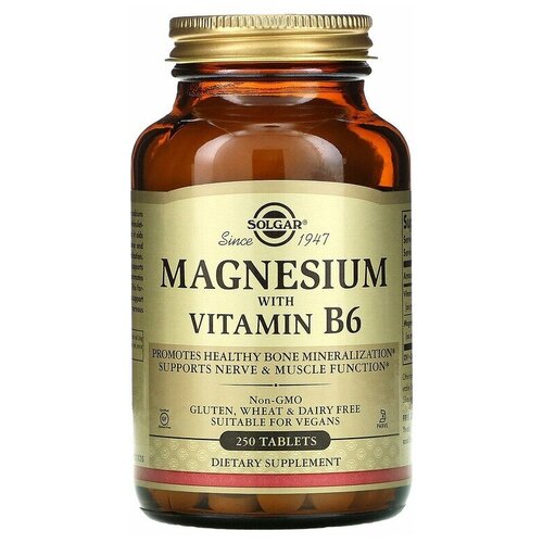 Solgar Magnesium with Vitamin B6 250 таблеток фото