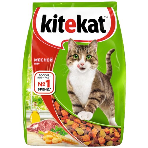 Сухой корм для кошек Kitekat Мясной Пир 10 шт. х 350 г фото