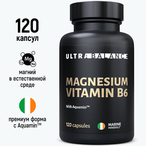 Магний В6, 120 капсул, Ultrabalance Magnesium Vitamin B6 Premium фото