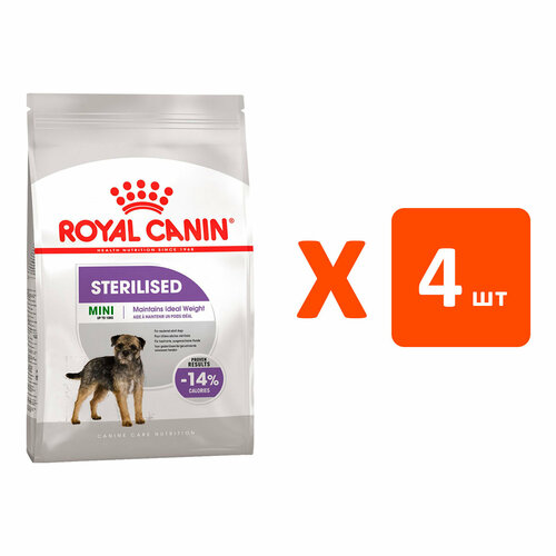 ROYAL CANIN MINI STERILISED ADULT для кастрированных и стерилизованных взрослых собак маленьких пород (3 кг х 4 шт) фото