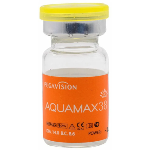 Контактные линзы Pegavision Aquamax 38, 1 шт., R 8,6, D -2,25, прозрачный, 1 уп. фото