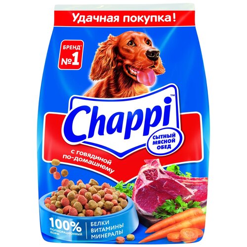 Сухой корм для собак Chappi говядина по-домашнему, с овощами, с травами 1 уп. х 1 шт. х 600 г фото