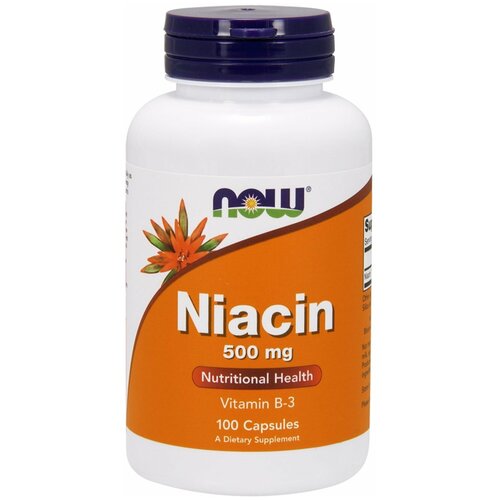 фото Капсулы NOW Niacin, 90 г, 500 мг, 100 шт., купить за 1390 руб онлайн