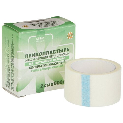 Пластырь фиксирующий Leiko plaster 2х500 см нетканая основа фото