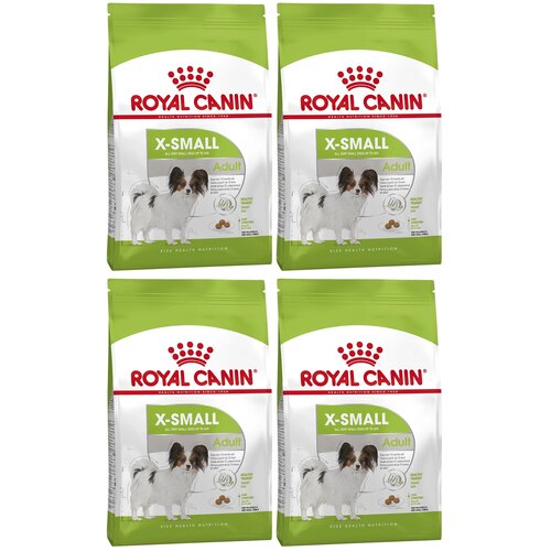 Сухой корм для собак Royal Canin X-Small Adult 1 уп. х 4 шт. х 500 г (для мелких и карликовых пород) фото