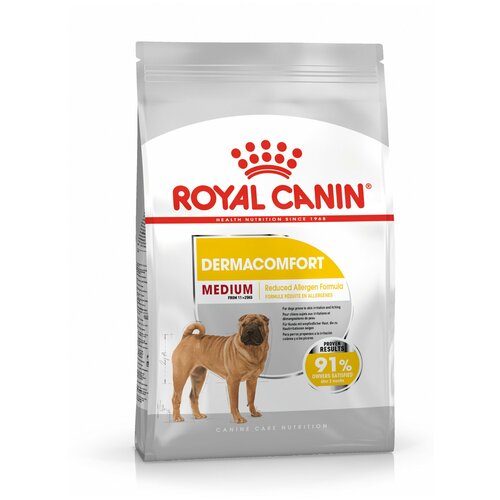 Корм сухой ROYAL CANIN MEDIUM DERMACOMFORT корм для собак средних пород склонных к кожным раздражениям и зуду 3 кг х 3 шт фото