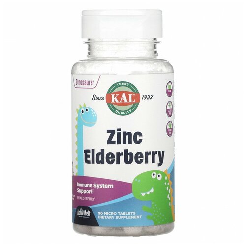 Zinc Elderberry ActivMelt (Цинк и Бузина) 90 таблеток (KAL) фото